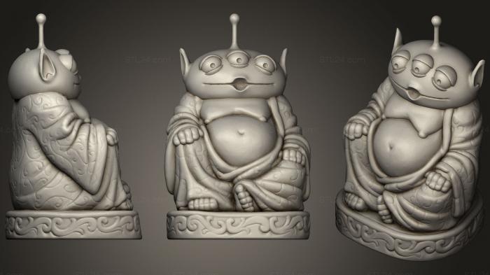 Indian sculptures (Pizza Planet Buddha, STKI_0157) 3D models for cnc